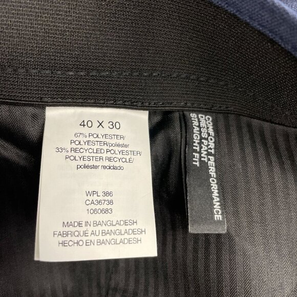 NEW Haggar Men's 40x30 Comfort Performance Dress Pants Straight Fit Super Blue - Picture 6 of 9